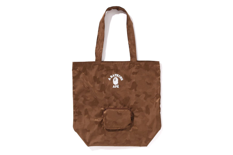 ABC CAMO POLYESTER JACQUARD PACKABLE TOTE BAG