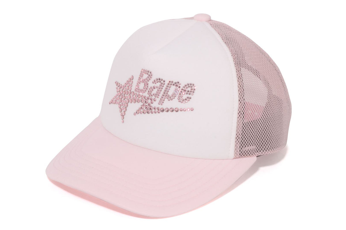 CRYSTAL STONE BAPE STA LOGO MESH CAP