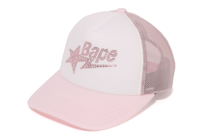 CRYSTAL STONE BAPE STA LOGO MESH CAP