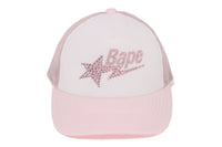 CRYSTAL STONE BAPE STA LOGO MESH CAP