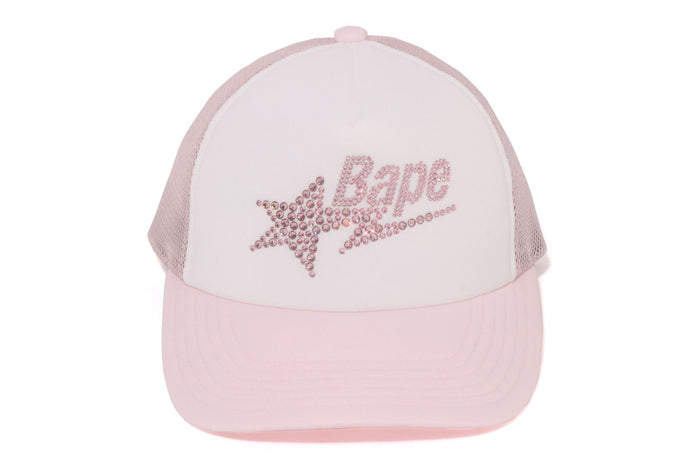CRYSTAL STONE BAPE STA LOGO MESH CAP