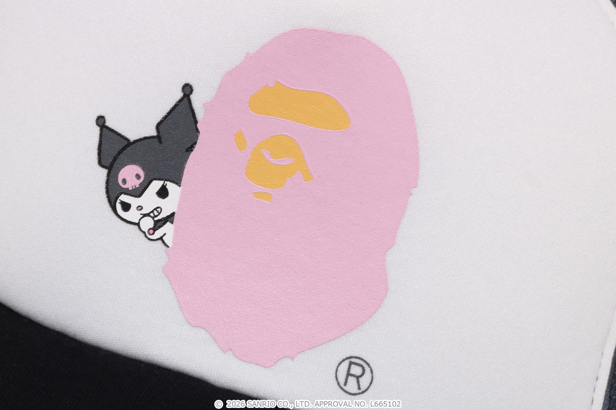 BAPE X KUROMI ABC CAMO MESH CAP