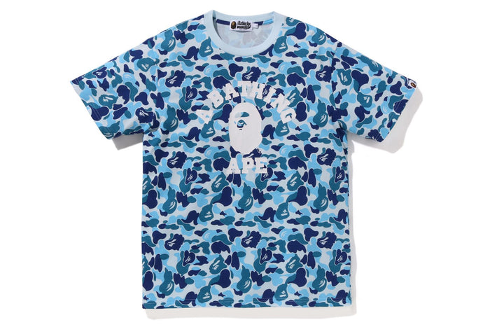BAPE MENS ABC CAMO COLLEGE TEE