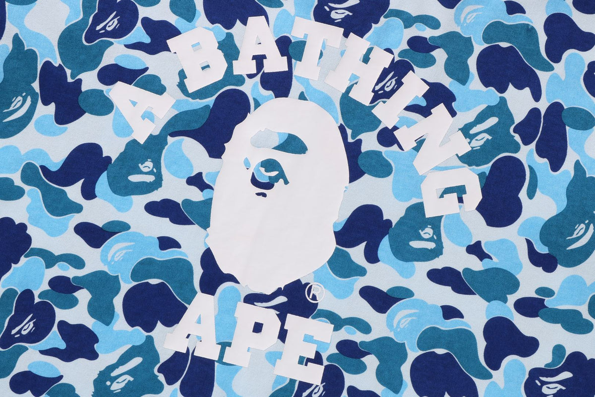 BAPE MENS ABC CAMO COLLEGE TEE