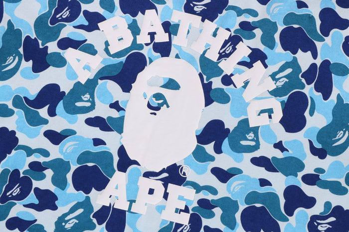 BAPE MENS ABC CAMO COLLEGE TEE