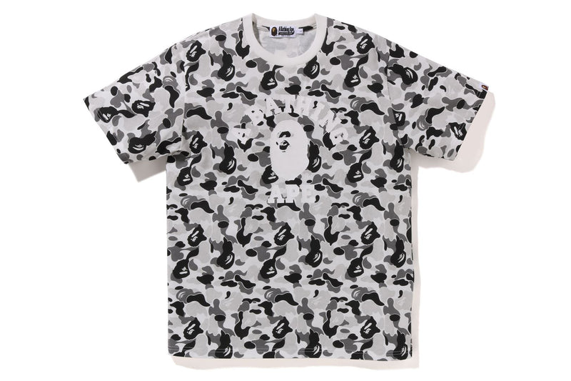 BAPE MENS ABC CAMO COLLEGE TEE