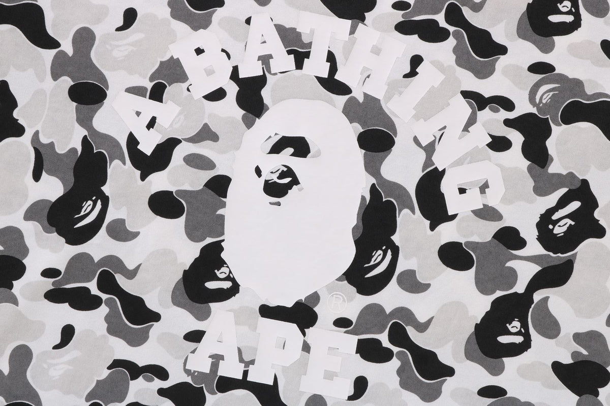 BAPE MENS ABC CAMO COLLEGE TEE