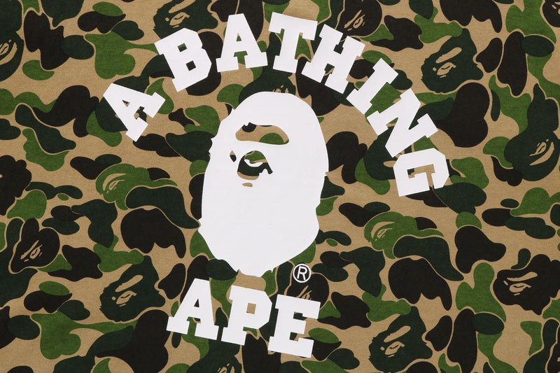 BAPE MENS ABC CAMO COLLEGE TEE