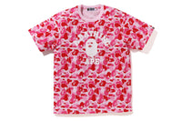 BAPE MENS ABC CAMO COLLEGE TEE