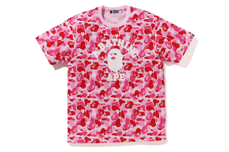 BAPE MENS ABC CAMO COLLEGE TEE
