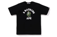 BAPE MENS ABC CAMO COLLEGE ORGANIC COTTON TEE