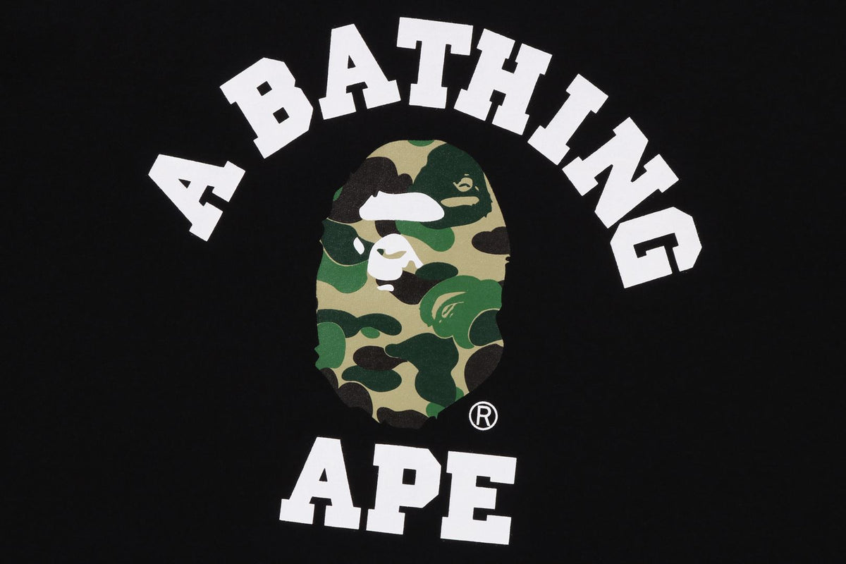 BAPE MENS ABC CAMO COLLEGE ORGANIC COTTON TEE
