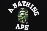 BAPE MENS ABC CAMO COLLEGE ORGANIC COTTON TEE