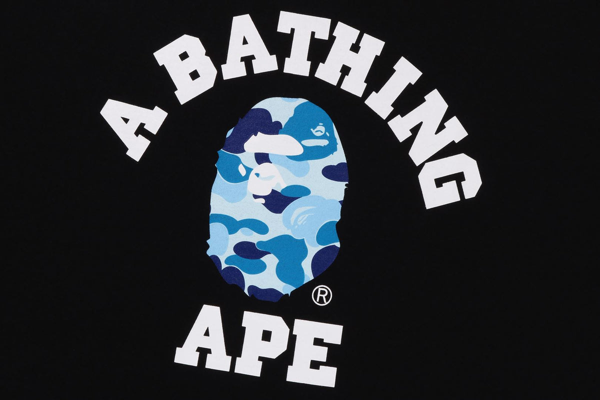 BAPE MENS ABC CAMO COLLEGE ORGANIC COTTON TEE