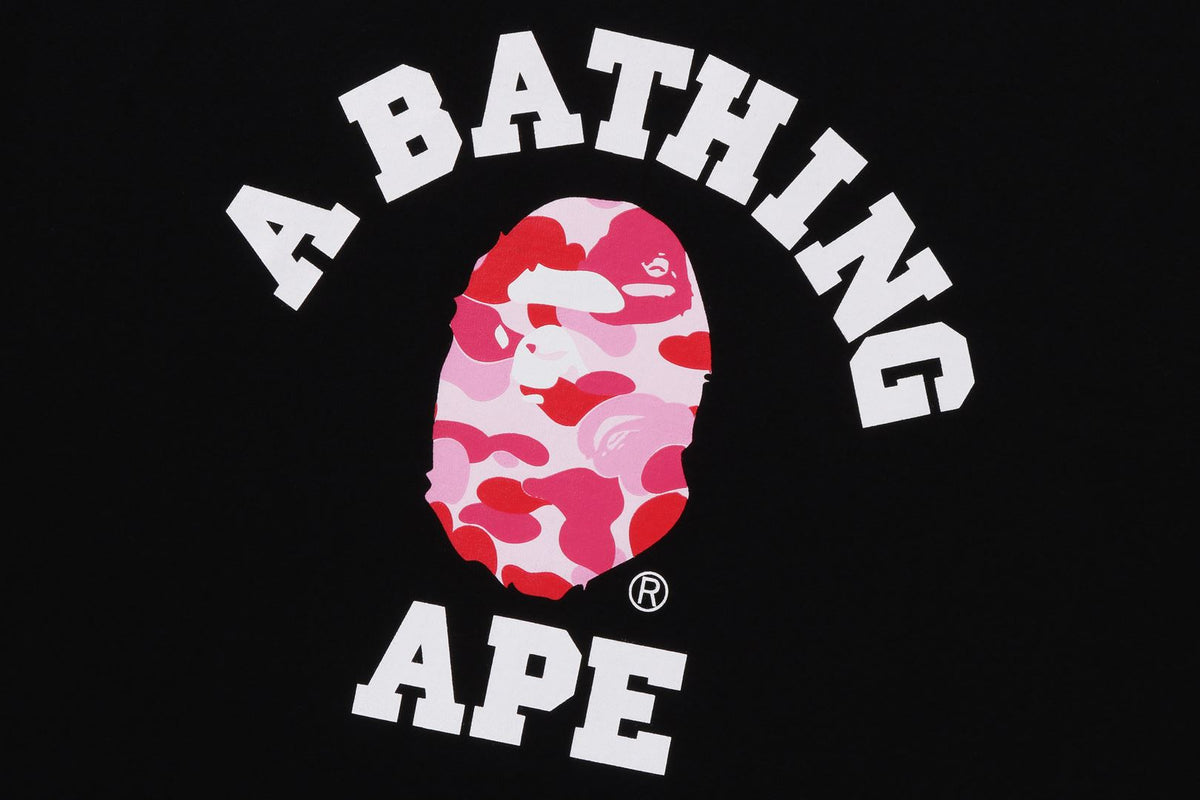 BAPE MENS ABC CAMO COLLEGE ORGANIC COTTON TEE