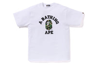 BAPE MENS ABC CAMO COLLEGE ORGANIC COTTON TEE