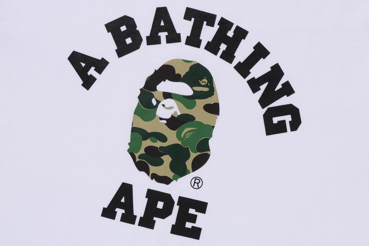 BAPE MENS ABC CAMO COLLEGE ORGANIC COTTON TEE