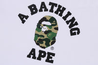 BAPE MENS ABC CAMO COLLEGE ORGANIC COTTON TEE