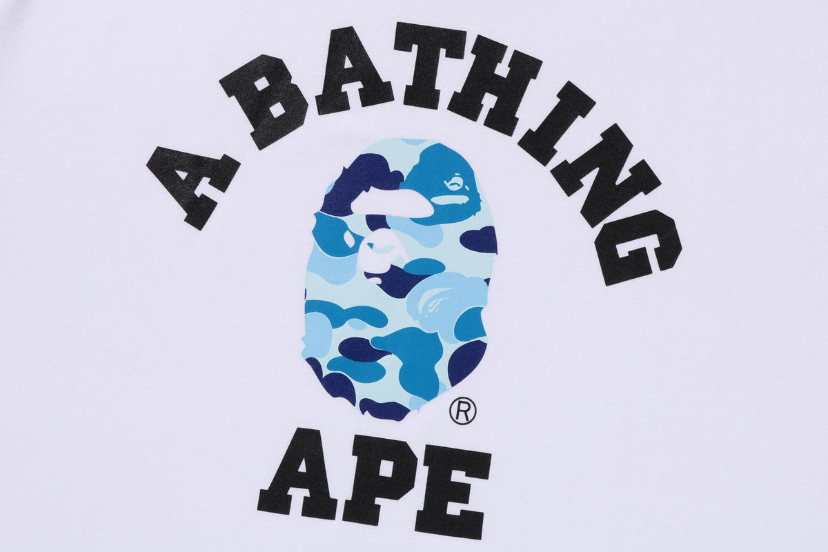 BAPE MENS ABC CAMO COLLEGE ORGANIC COTTON TEE