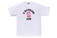 BAPE MENS ABC CAMO COLLEGE ORGANIC COTTON TEE
