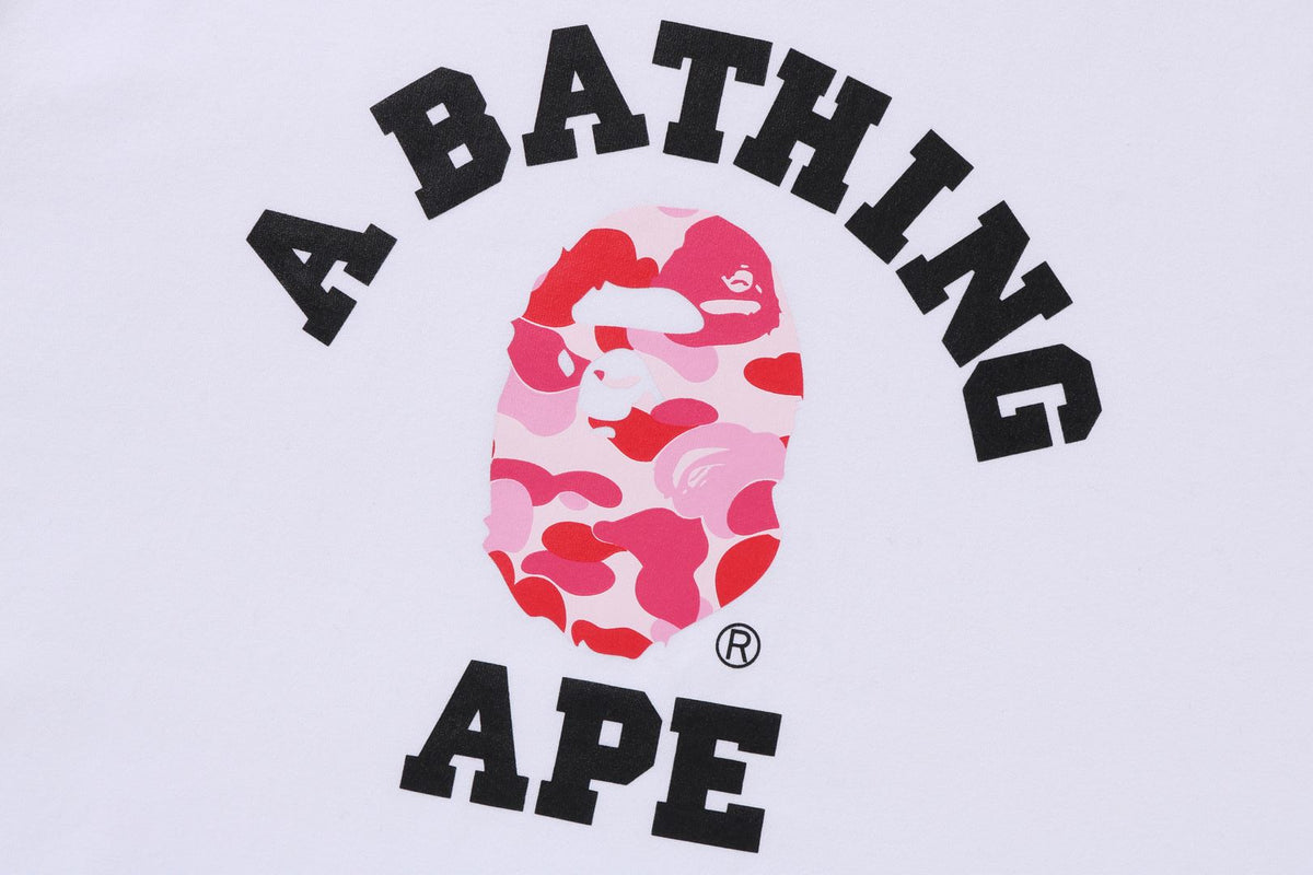 BAPE MENS ABC CAMO COLLEGE ORGANIC COTTON TEE