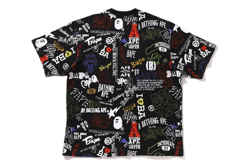 HAND DRAW PATTERN RELAXED FIT TEE