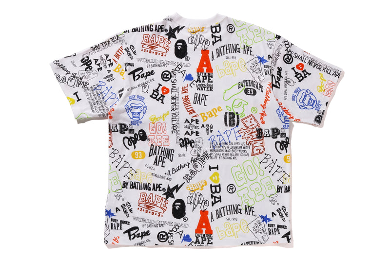 HAND DRAW PATTERN RELAXED FIT TEE