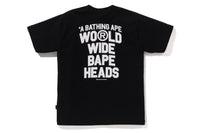 BAPE MENS COTTON PRINTED FLYER PATTERN T-SHIRT