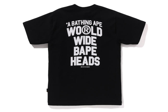 BAPE MENS COTTON PRINTED FLYER PATTERN T-SHIRT