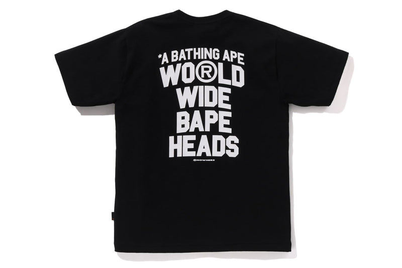 BAPE MENS COTTON PRINTED FLYER PATTERN T-SHIRT