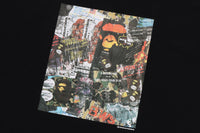 BAPE MENS COTTON PRINTED FLYER PATTERN T-SHIRT