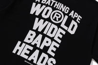 BAPE MENS COTTON PRINTED FLYER PATTERN T-SHIRT