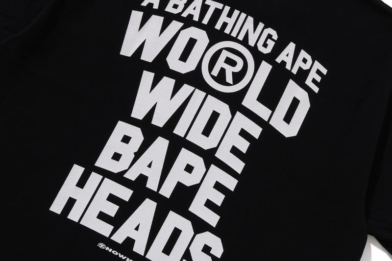 BAPE MENS COTTON PRINTED FLYER PATTERN T-SHIRT