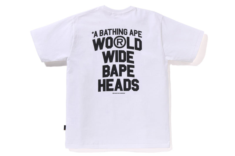BAPE MENS COTTON PRINTED FLYER PATTERN T-SHIRT