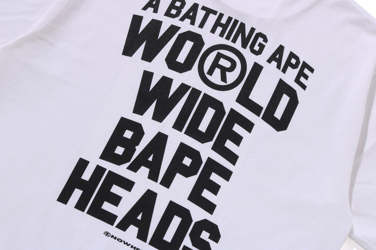BAPE MENS COTTON PRINTED FLYER PATTERN T-SHIRT