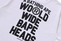 BAPE MENS COTTON PRINTED FLYER PATTERN T-SHIRT