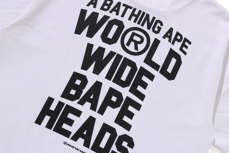BAPE MENS COTTON PRINTED FLYER PATTERN T-SHIRT