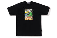 BAPE MENS COTTON PRINTED HEADS FLYER T-SHIRT