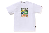 BAPE MENS COTTON PRINTED HEADS FLYER T-SHIRT