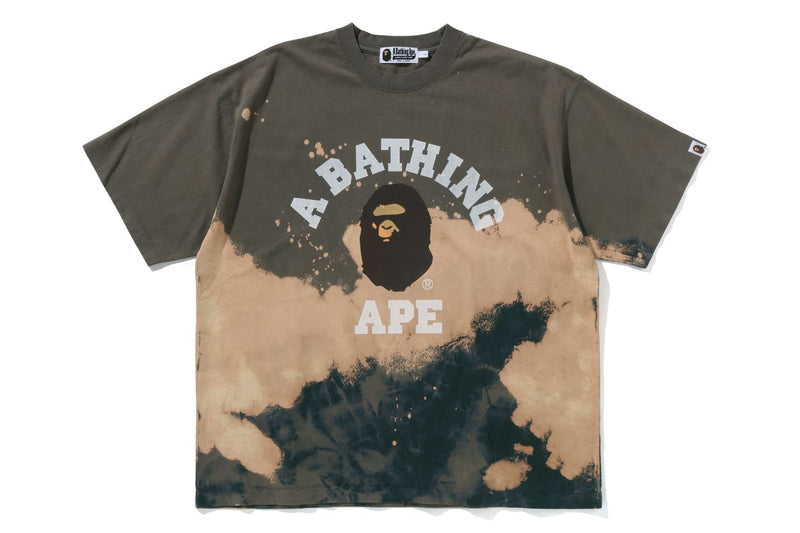 BAPE MENS TIE DYE COLLEGE RELAXED FIT T-SHIRT