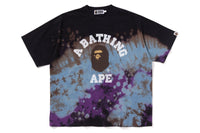 BAPE MENS TIE DYE COLLEGE RELAXED FIT T-SHIRT