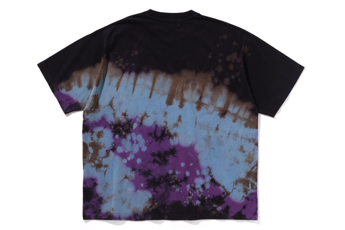 BAPE MENS TIE DYE COLLEGE RELAXED FIT T-SHIRT