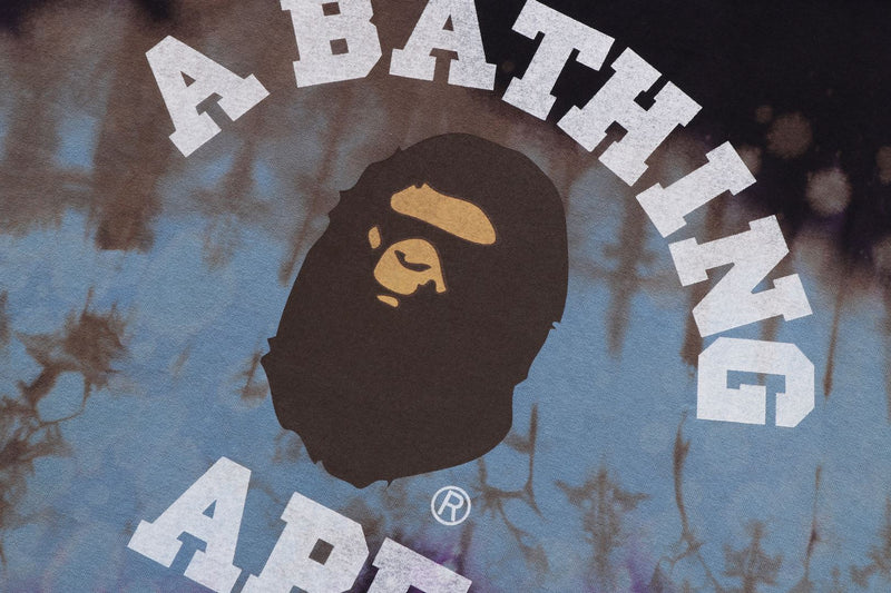BAPE MENS TIE DYE COLLEGE RELAXED FIT T-SHIRT