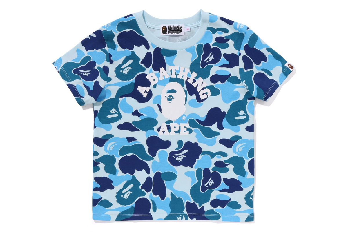BAPE WOMENS ABC CAMO COLLEGE MINI TEE