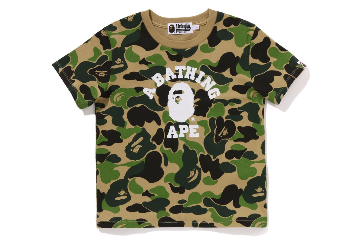 BAPE WOMENS ABC CAMO COLLEGE MINI TEE