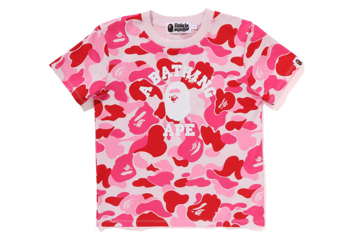 BAPE WOMENS ABC CAMO COLLEGE MINI TEE