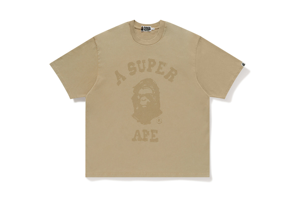 BAPE X KIDSUPER GARMENT DYE COLLEGE LOGO TEE