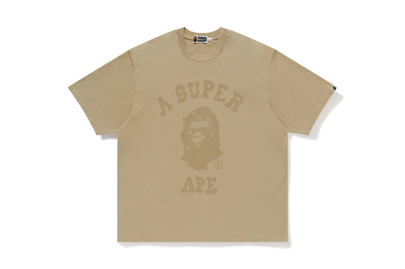BAPE X KIDSUPER GARMENT DYE COLLEGE LOGO TEE