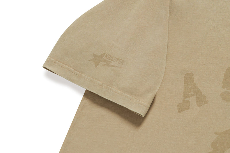 BAPE X KIDSUPER GARMENT DYE COLLEGE LOGO TEE