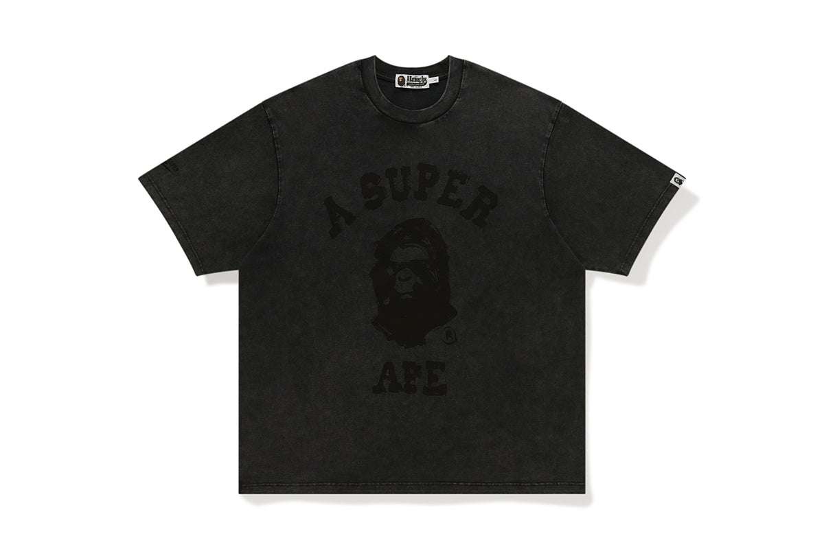 BAPE X KIDSUPER GARMENT DYE COLLEGE LOGO TEE
